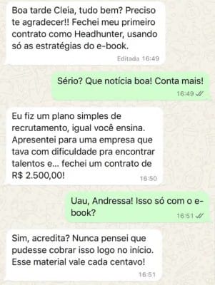 A Andressa Oliveira fechou contrato de R$ 2.500,00.  Contrato de R$ 2.500,00 Andressa Oliveira - Consultora RH